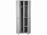 Шкаф из стали двустворчатый для одежды и инвентаря Практик МД LS(LE)-21-80U Шкаф из стали двустворчатый для одежды и инвентаря Практик МД LS(LE)-21-80U