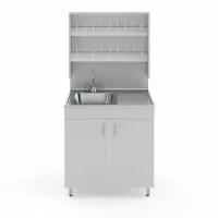 Стол лабораторный с мойкой и сушилкой НВ-800 МО (800×600×1650) Стол лабораторный с мойкой и сушилкой НВ-800 МО (800×600×1650)