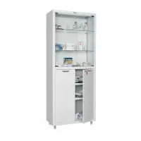 Шкаф медицинский МД 2 1670/SG дверцы стекло/металл