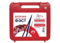 Аптечка первой помощи Фэст автомобильная по ТУ9398-100-10973749-2020/жесткий футляр/ красный Аптечка первой помощи Фэст автомобильная по ТУ9398-100-10973749-2020/жесткий футляр/ красный