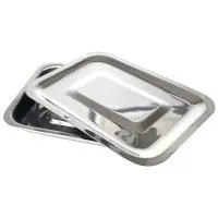 Лоток прямоугольный с крышкой ЛМПрК - "Медикон", 260х180х30 (AISI 304 (08Х18Н9)) - 1л Лоток прямоугольный с крышкой ЛМПрК - "Медикон", 260х180х30 (AISI 304 (08Х18Н9)) - 1л