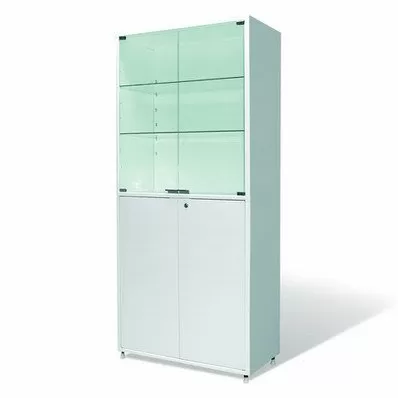 Шкаф медицинский металлический ШМ-02 МСК-647.02 дверцы стекло/металл Шкаф медицинский металлический ШМ-02 МСК-647.02 дверцы стекло/металл