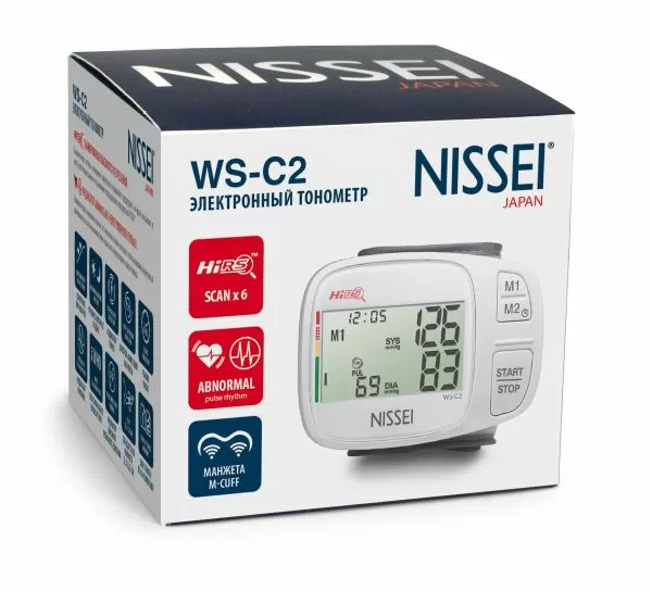 Тонометр автоматический на запястье Nissei WS-C2 Тонометр автоматический на запястье Nissei WS-C2