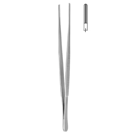 Пинцет сосудистый прямой с атравматической нарезкой Hilbro 34.0041 Пинцет сосудистый прямой с атравматической нарезкой Hilbro 34.0041