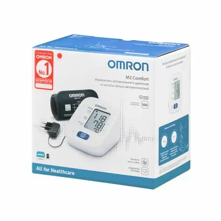 Тонометр автоматический на плечо OMRON M2 Comfort с манжетой 22-42 см и адаптером (HEM-7123-ALRU) Тонометр автоматический на плечо OMRON M2 Comfort с манжетой 22-42 см и адаптером (HEM-7123-ALRU)