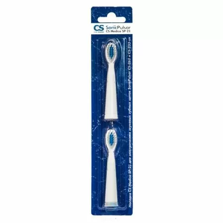 Насадки CS Medica SP-21 для зубной щетки CS Medica SonicPulsar CS-262/CS-233-UV/CS-232 Станд. (2шт) Насадки CS Medica SP-21 для зубной щетки CS Medica SonicPulsar CS-262/CS-233-UV/CS-232 Станд. (2шт)
