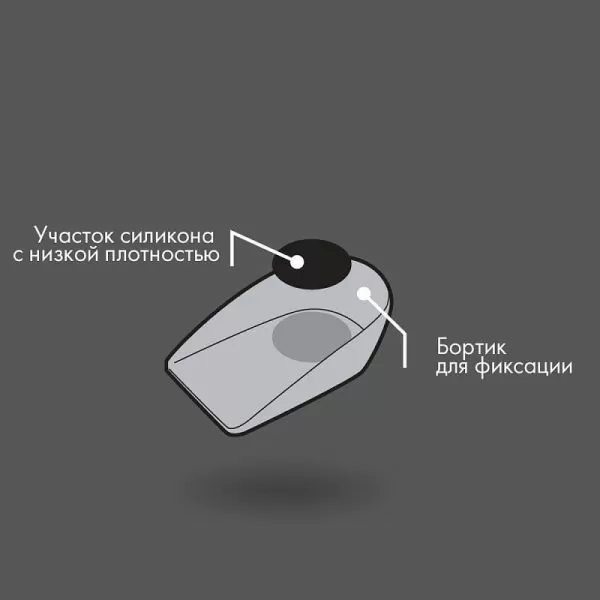 Подпяточник ортопедический силиконовый Comforma С 2406 с бортиком, пара 