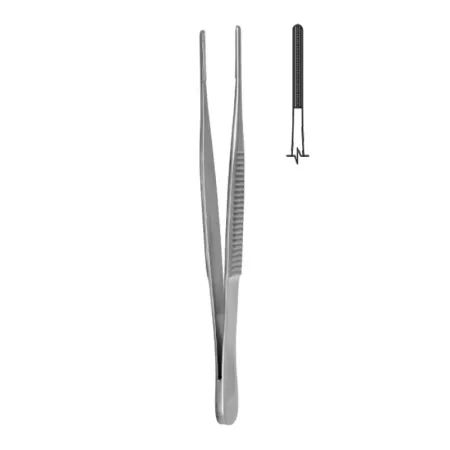 Пинцет сосудистый прямой с атравматической нарезкой 240х2,4 мм 34.0035.24 Hilbro Пинцет сосудистый прямой с атравматической нарезкой 240х2,4 мм 34.0035.24 Hilbro