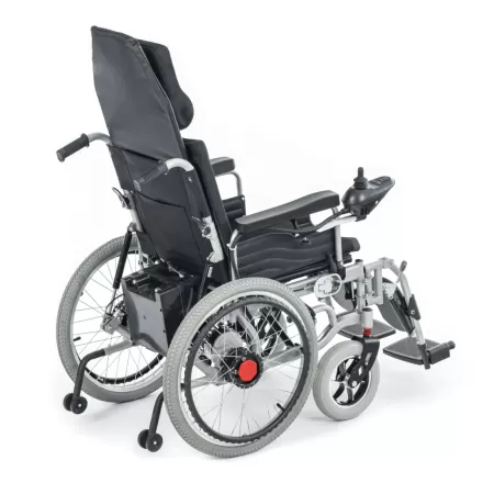 Кресло-коляска с электроприводом MET COMFORT 42, артикул 20504, складная, с регулировкой угла наклона спинки и подножек Кресло-коляска с электроприводом MET COMFORT 42, артикул 20504, складная, с регулировкой угла наклона спинки и подножек