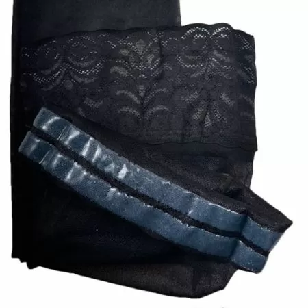 Чулки компрессионные Ergoforma 221 женские 2 класс компрессии с закрытым носком и кружевной резинкой полупрозрачные черные  Чулки компрессионные Ergoforma 221 женские 2 класс компрессии с закрытым носком и кружевной резинкой полупрозрачные черные