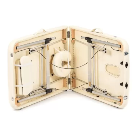 Стол массажный MET Comfort A2, артикул 18460, 2-х секционный складной алюминиевый суперлегкий, кремовый Стол массажный MET Comfort A2, артикул 18460, 2-х секционный складной алюминиевый суперлегкий, кремовый