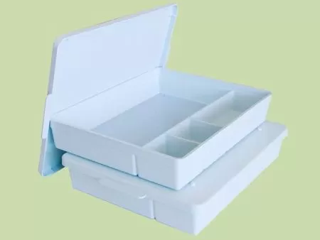 Лоток ЛПпу-0,85А-Елат полимерный прямоугольный с крышкой автоклавируемый (250х190х48 мм)