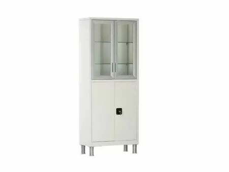 Шкаф медицинский металлический ШМ-02 МСК-647.12 дверцы стекло/металл Шкаф медицинский металлический ШМ-02 МСК-647.12 дверцы стекло/металл
