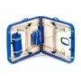 Стол массажный MET Comfort A2, артикул 18459, 2-х секционный складной алюминиевый суперлегкий, синий Стол массажный MET Comfort A2, артикул 18459, 2-х секционный складной алюминиевый суперлегкий, синий