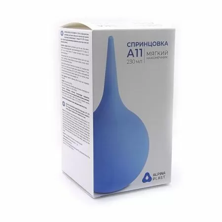 Спринцовка СПП-Альпина пласт А11 с мягким наконечником, 230 мл Спринцовка СПП-Альпина пласт А11 с мягким наконечником, 230 мл
