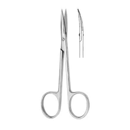 Ножницы глазные остроконечные изогнутые 113 мм Hilbro 10.0153.11 Ножницы глазные остроконечные изогнутые 113 мм Hilbro 10.0153.11