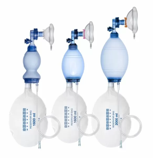 Мешок дыхательный реанимационный Амбу MEDEREN, одноразовый, из ПВХ  Мешок дыхательный реанимационный Амбу MEDEREN, одноразовый, из ПВХ