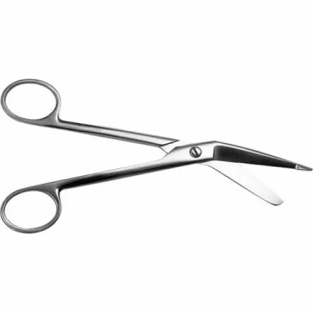 Ножницы д/разрез повязок с пуговицей горизонт/изогнут 185мм Н-14 Ножницы д/разрез повязок с пуговицей горизонт/изогнут 185мм Н-14