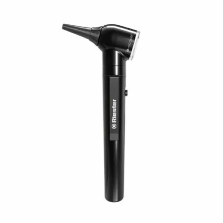Отоскоп Riester E-scope, фиброоптическое освещение LED, черный