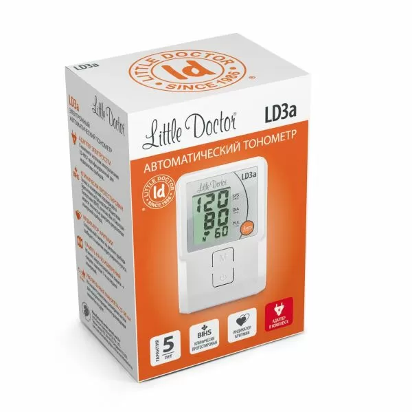 Тонометр автоматический на плечо Little Doctor LD 3A с манжетой 25-36 см и адаптером Тонометр автоматический на плечо Little Doctor LD 3A с манжетой 25-36 см и адаптером