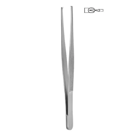 Пинцет хирургический 1х2 зубый 150х1,5 мм Hilbro 12.0121.15 Пинцет хирургический 1х2 зубый 150х1,5 мм Hilbro 12.0121.15