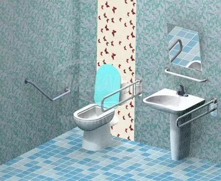 Поручень для инвалидов откидной с бумагодержателем ПО-06.02.840.100.250.Н