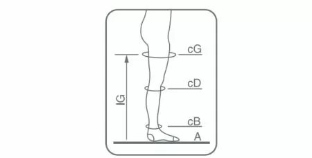 Чулки компрессионные Ergoforma 221 женские 2 класс компрессии с закрытым носком и кружевной резинкой полупрозрачные телесные 