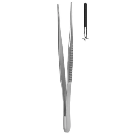 Пинцет сосудистый прямой с атравматической нарезкой 150х1,3 мм 34.0025.15 Hilbro Пинцет сосудистый прямой с атравматической нарезкой 150х1,3 мм 34.0025.15 Hilbro