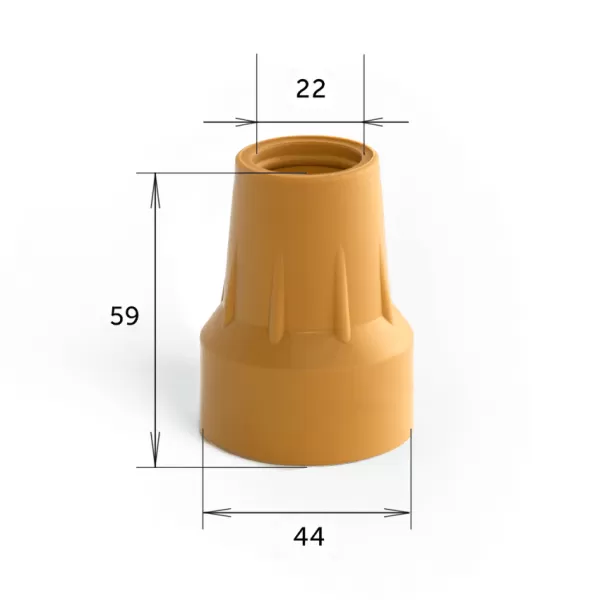 Насадка на костыли Barry Viva 22/T, 22мм, бежевая Насадка на костыли Barry Viva 22/T, 22мм, бежевая