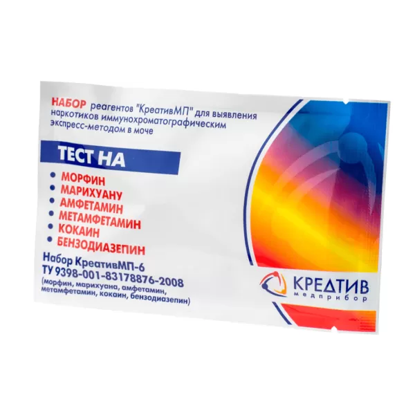 Тесты по моче КреативМП-6 на 6 видов наркотиков, 20 шт Тесты по моче КреативМП-6 на 6 видов наркотиков, 20 шт