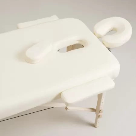 Стол массажный MET Comfort PRO W2, артикул 19028, 2-х секционный складной на буковом каркасе с регулировкой высоты, кремовый Стол массажный MET Comfort PRO W2, артикул 19028, 2-х секционный складной на буковом каркасе с регулировкой высоты, кремовый