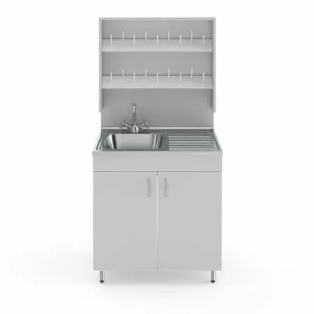 Стол лабораторный с мойкой и сушилкой НВ-800 МО (800×600×1650) Стол лабораторный с мойкой и сушилкой НВ-800 МО (800×600×1650)