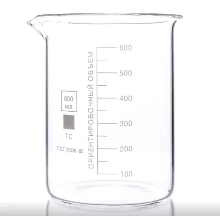 Стакан Н-1-600 низкий с носиком 600 мл стекло МиниМед Стакан Н-1-600 низкий с носиком 600 мл стекло МиниМед