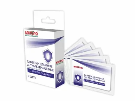 Салфетка антимикробная с хлоргексидином (13*18см) 1шт Салфетка антимикробная с хлоргексидином (13*18см) 1шт