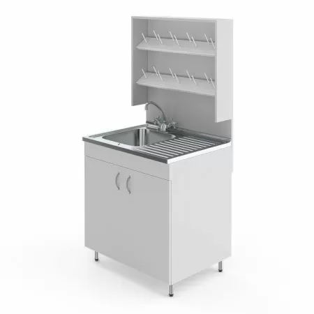 Стол лабораторный с мойкой и сушилкой НВ-800 МО (800×600×1650) Стол лабораторный с мойкой и сушилкой НВ-800 МО (800×600×1650)