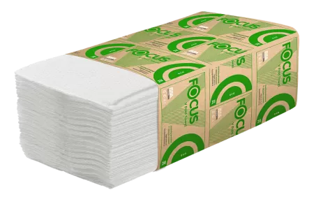 Полотенца бумажные Hayat Focus V-сложение, 1-слойные, 200 листов в упаковке H3 Eco, размер 20,5*23 см Полотенца бумажные Hayat Focus V-сложение, 1-слойные, 200 листов в упаковке H3 Eco, размер 20,5*23 см