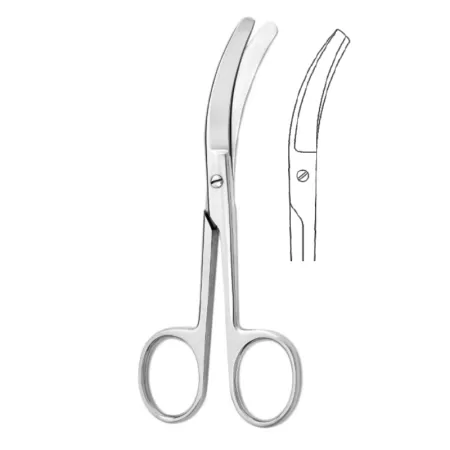 Ножницы для пересечения пуповины горизонтально-изогнутые 150 мм Hilbro 10.0672.15 Ножницы для пересечения пуповины горизонтально-изогнутые 150 мм Hilbro 10.0672.15