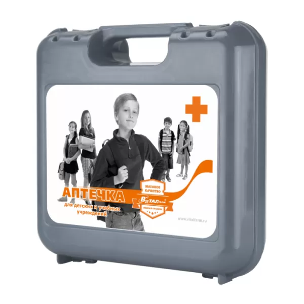 Аптечка Виталфарм для оказания первой помощи в организациях, осуществляющих образовательную деятельность по Приказу 261н, пластиковый футляр в ассортименте Аптечка Виталфарм для оказания первой помощи в организациях, осуществляющих образовательную деятельность по Приказу 261н, пластиковый футляр в ассортименте
