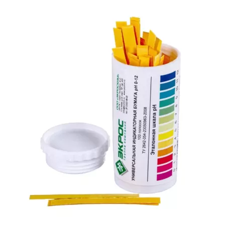 Бумага индикаторная универсальная pH 0-12 Экросхим,100 штук в упаковке Бумага индикаторная универсальная pH 0-12 Экросхим,100 штук в упаковке
