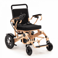 Кресло-коляска с электроприводом MET Compact 35 с алюминиевой рамой, бежевая
