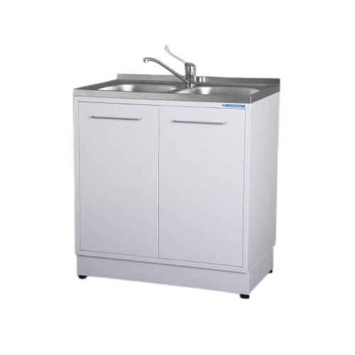 Стол лабораторный с мойкой Белмедматериалы ТМ02 (оцинкованный металл)