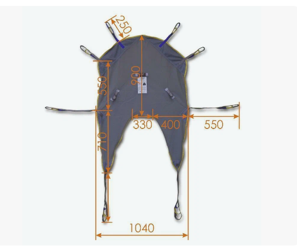 Универсальный мягкий подвес с поддержкой головы Инва для подъемников для инвалидов FC170050-М