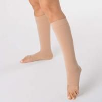 Гольфы компрессионные Evolution ТК.910 унисекс 1 класс компрессии с открытым носком цвет бежевый