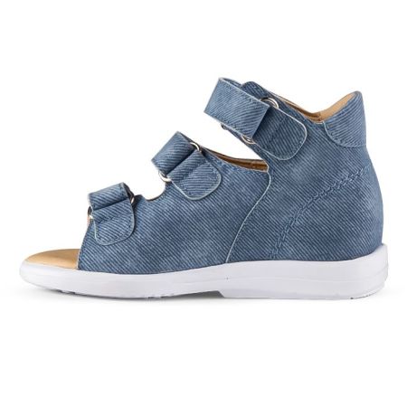 Сандалии ортопедические детские TWIKI TW-138-48 кожаные с открытым носом цвет синий 