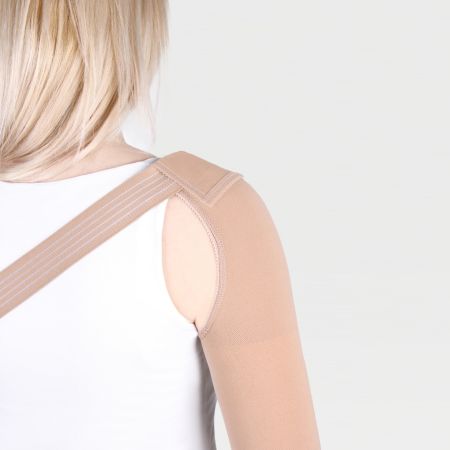 Рукав компрессионный IDEALISTA ID-402 2 класс компрессии с фиксатором цвет карамель 