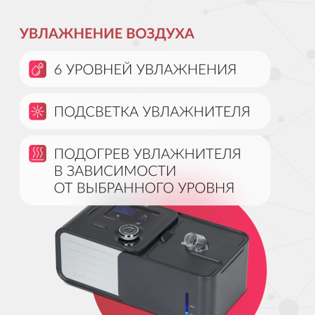 Аппарат дыхательной терапии апноэ СИПАП Yuwell YH-580
