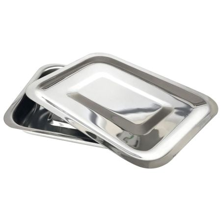 Лоток прямоугольный с крышкой ЛМПрК - "Медикон", 260х180х30 (AISI 304 (08Х18Н9)) - 1л
