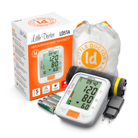 Тонометр автоматический на плечо Little Doctor LD51A с манжетой 25-36 см и адаптером