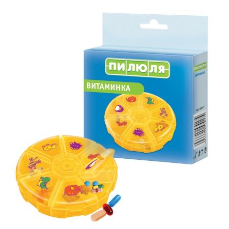 Таблетница Пилюля Витаминка на 7 дней  д/лек ср-в