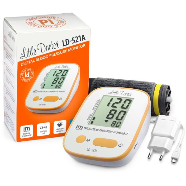 Тонометр автоматический на плечо Little Doctor LD 521A с манжетой 22-42 см и адаптером Тонометр автоматический на плечо Little Doctor LD 521A с манжетой 22-42 см и адаптером